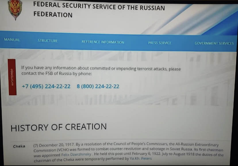 Unseen_Warfare1's tweet image. The mentality of World Orthodoxy.
From the FSB Website. This was translated online. The FSB declares that it was founded in 1917 and was named "Cheka" at this time. This organization was eventually renamed MGB, NKVD, GPU, KGB, and other names.
How strange it is to hear certain…