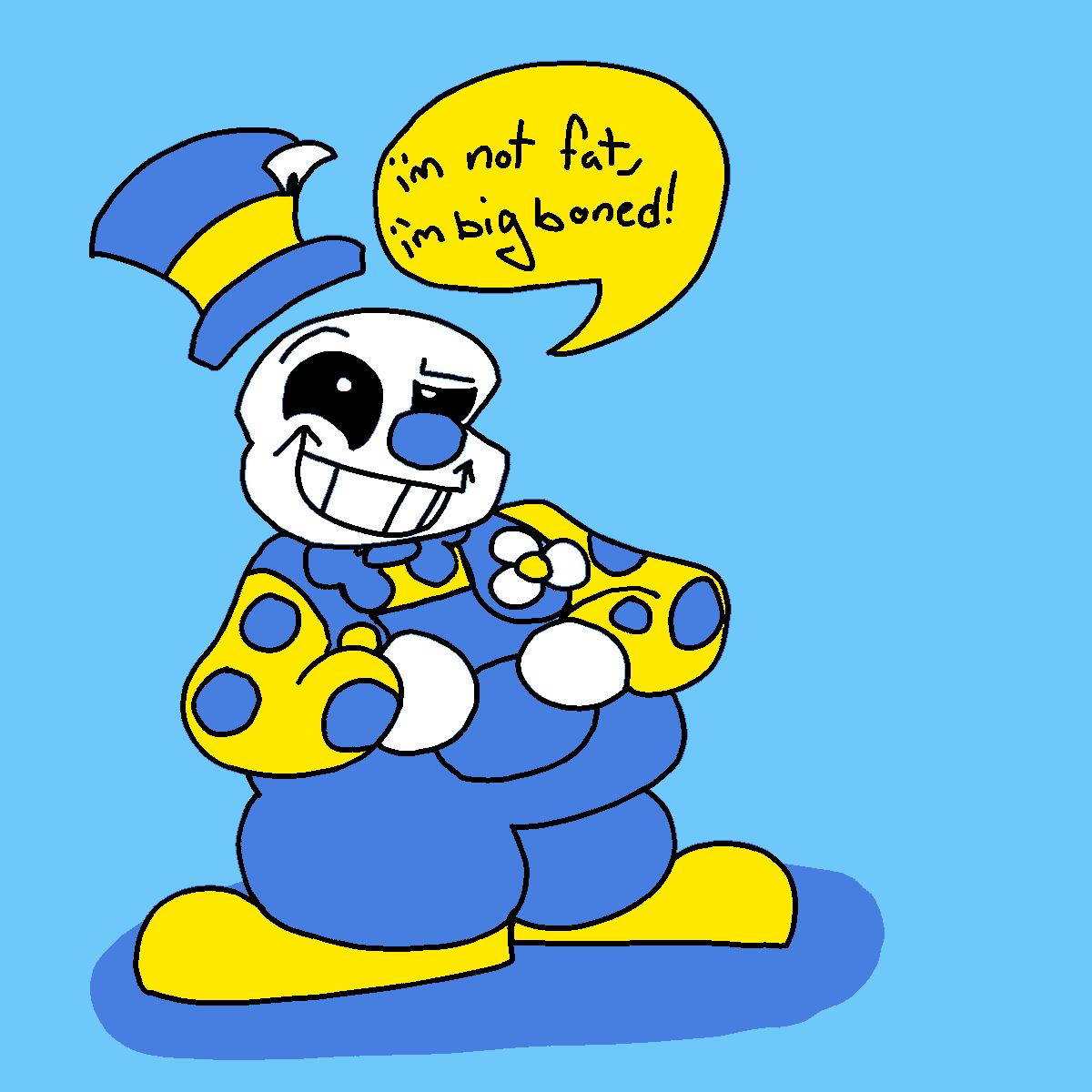 DSDeltaShuffle's tweet photo. BIG BONED (completely origional joke by deltashuffle : D)
#deltarune #undertale #sans #inktober #inktober2025 https://t.co/04eMzpg8IG