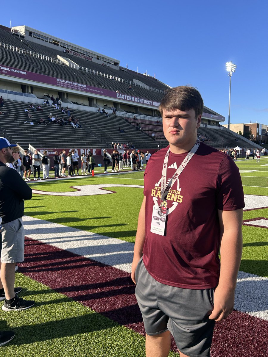 Had a good time at EKU today thank you for the visit Coach cox <a href="/CoachKelley__/">Justin Kelley</a> <a href="/CoachNinoDBE323/">Anthony White</a> <a href="/CoachWatson9/">RASHAD WATSON</a> <a href="/Coach__Jake/">Jake Johnson</a> <a href="/EKUFootball/">EKU Football</a>  <a href="/CoachRav/">Eric Ravellette</a> <a href="/Aspirationsgym/">C.Vaughn@Aspirations</a>