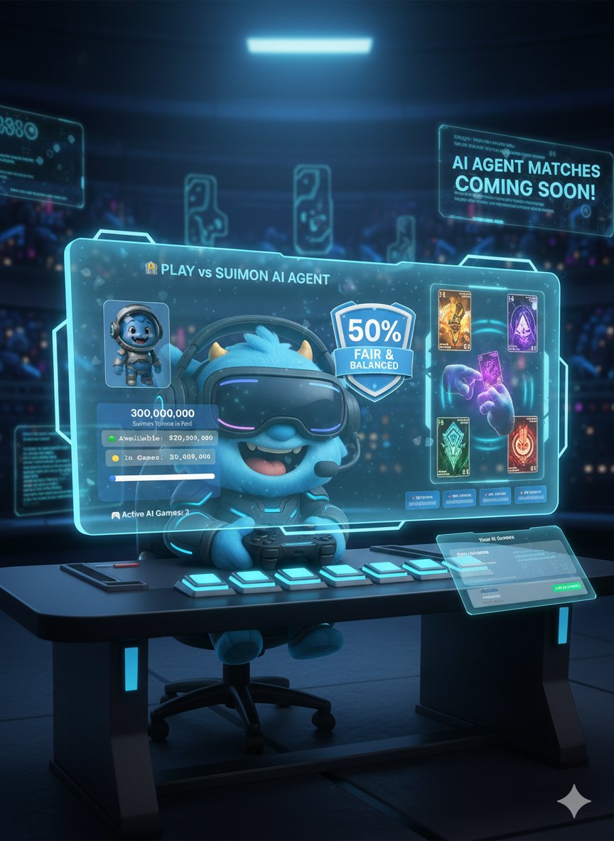 🛡️⚔️🛡️Innovation never stops at <a href="/suimon_/">SUIMON💧</a>! We're thrilled to announce AI Agent Matches are coming.

Experience fair, 50% balanced card duels against our smart AI, backed by a huge token pool. Your game, on your schedule. This is the future of gaming!🛡️⚔️🛡️

<a href="/SuiNetwork/">Sui</a> <a href="/EmanAbio/">Adeniyi.sui</a>