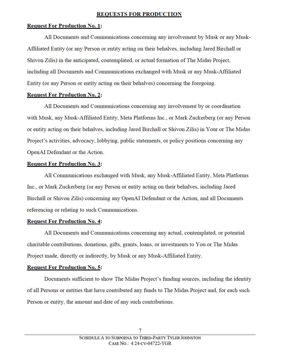 jasonkwon's tweet image. I&apos;ve seen a few questions here about how we&apos;re responding to Elon&apos;s lawsuits against us. After he sued us, several organizations, some of them suddenly newly formed like the Midas Project, joined in and ran campaigns backing his opposition to OpenAI&apos;s restructure. This raised…