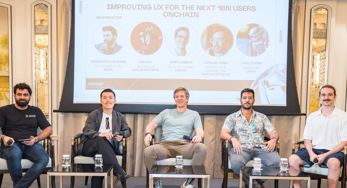SkateCMNTY's tweet photo. @TokkaLabs kindly requested our CEO @alt_v0rtex chair the panel on "Improving UX for the Next 1B Onchain Users."

The key takeaway? UX isn't optional, it's everything.
If we want a crypto-native future, it has to feel effortless.

Mass adoption starts with better design. gSkate. https://t.co/Vn2lA15XEX