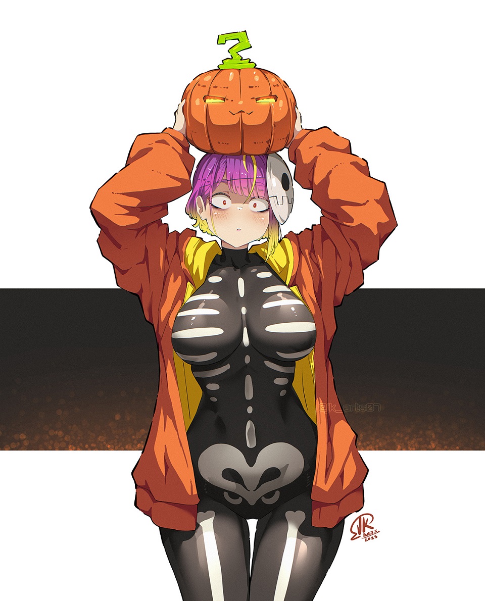 「YunneChan #Halloween #oc #waifu」|JK_Arts(CLoSeD.CoMmS)のイラスト