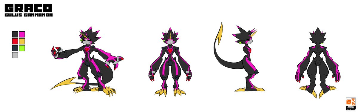 Finally I drew Graco gammamon and Gulus Gammamon!

(PS: Coming soon too see his Betel Gammamon)
#gammamon #Digimon #Gulusgammamon