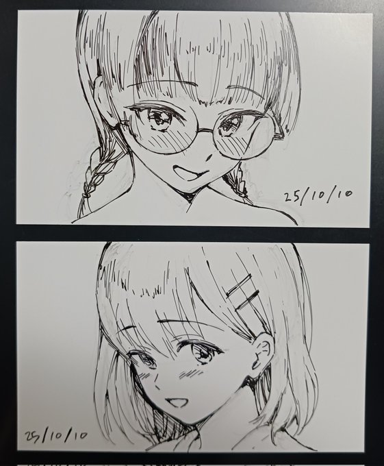 会話(SNS)に割り込んでしまって申し訳ない気持ちになったので、
お渡しする名刺にはせめてものお詫びの印としてファンアートを描いた物をお渡しさせていただきました
m(_ _)m 