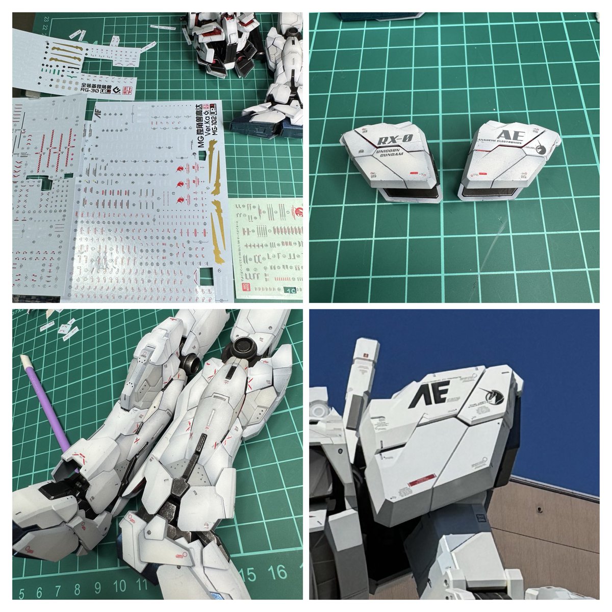 Kazunori_CS's tweet photo. 悪い意味での完璧主義性格は特に趣味と仕事に発揮されて疲れますw

お台場の実物大🦄の写真撮ってきてそれを基本にアレンジしました。

筋彫りやモールド100箇所くらい
塗料はこう見えて13色使用
デカールは300枚くらい
の地獄でした
#ガンプラ https://t.co/G2sa4wEjCD