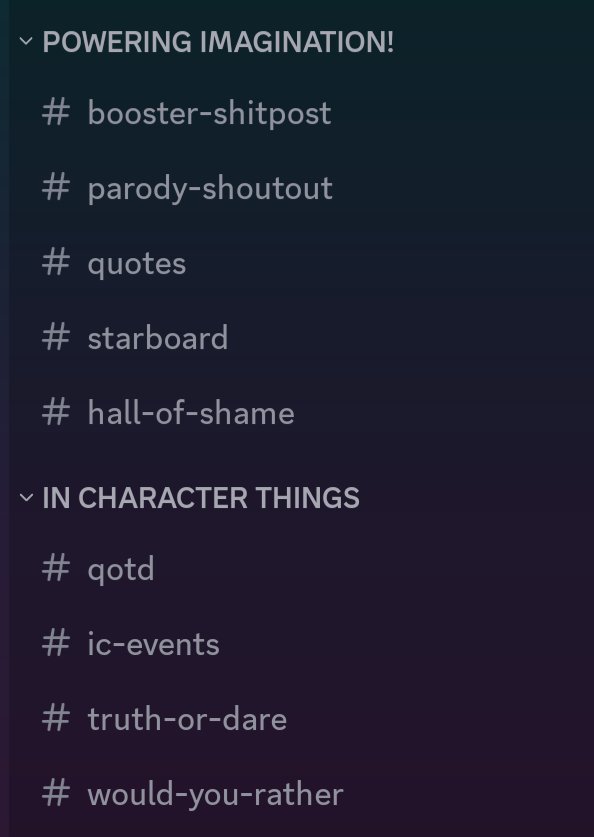 CREATI0N0FL0VE's tweet image. જ⁀➴ ♡ OOC !
// HEY!! ARE U A ROBLOX PARODY ACC?!? WANNA BE IN A SPACE WITH OTHERS LIKE YOU?! WELL I GOT THE PERFECT SERVER FOR YOU.
JOIN ROBLOX PARODY TWT CENTRAL!!! WE GOT LOTS OF THINGS TO DO AND PEOPLE TO MEET :)
pls ♡ + ↺ .ᐟ
#robloxrp #parodytwt
discord.gg/aE5NhMnU
