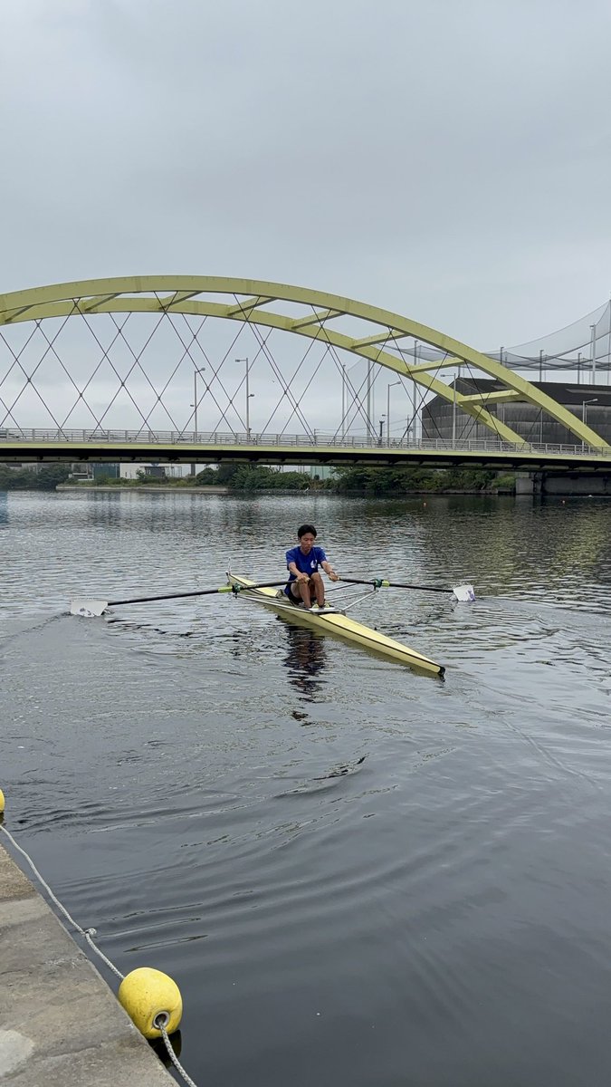 【名古屋レガッタ】
男子シングルスカル　タイムレースE組
発艇時刻　9:02
レーン
2　名古屋工業大学B　中神 ★
3　名古屋大学B　中舘
4　旭丘高校D　石井

先程男子シングルスカルの中神が出艇しました！
応援よろしくお願いします！✨️