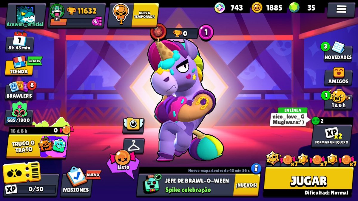 No perdi mi cuenta y apenas entro despues de creo el primer evento de angel vs demonios o digamos el año pasado y despues de un tiempo el brawl me da una buena bienvenia en la primera cuenta :3
Ahora toca saber que cosas son nuevas :p