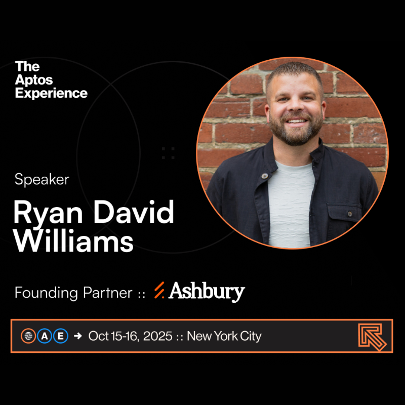 Aptos's tweet photo. The biggest legal risks? Usually, the ones you don't see coming. 

Join @ryandavidwill &amp; @fer_hinoc of @AshburyLegal with us in NYC for their workshop on how to spot—and sidestep—the landmines waiting for onchain startups.

#ExperienceAptos | Oct. 15-16, 2025