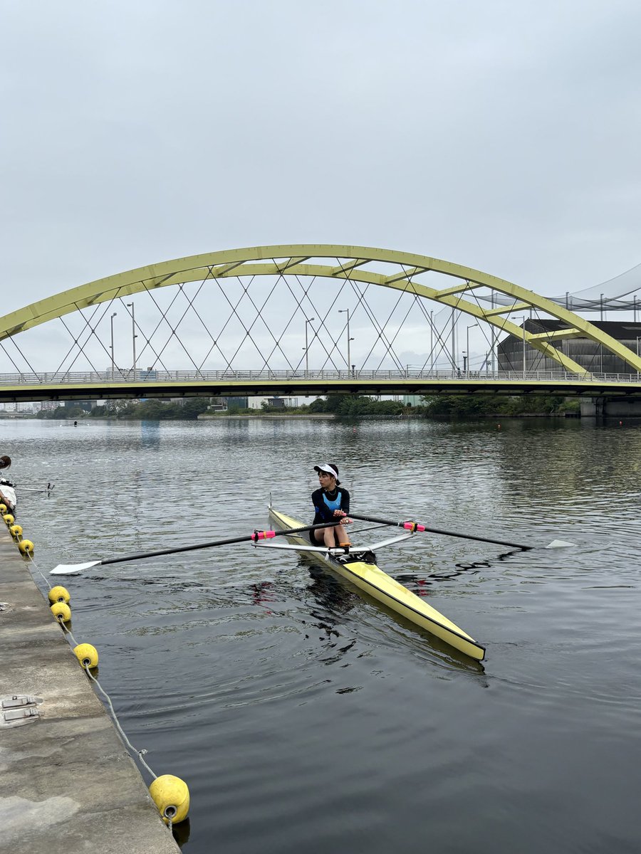 【名古屋レガッタ】
女子シングルスカル　タイムレースB組
発艇時刻　9:18
レーン
2　旭丘高校B　村田
3　名古屋工業大学　稲垣 ★
4　中央大学杉並高校B　伊能

先程女子シングルスカルの稲垣が出艇しました！
応援よろしくお願いします！📣