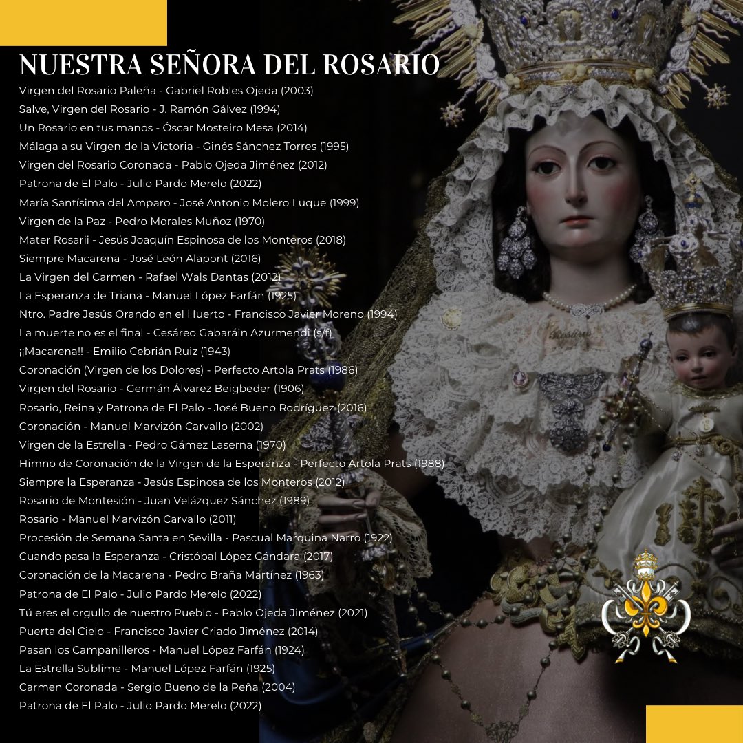 CRUCETA NUESTRA SEÑORA DEL ROSARIO |

Compartimos el repertorio interpretado en la tarde-noche de hoy tras <a href="/PatronaElPalo/">Hdad del Rosario Patrona de El Palo</a> en su procesión por las calles del barrio del Palo.

#EloyExpiración
#CofradíasMLG
#Loquenosune