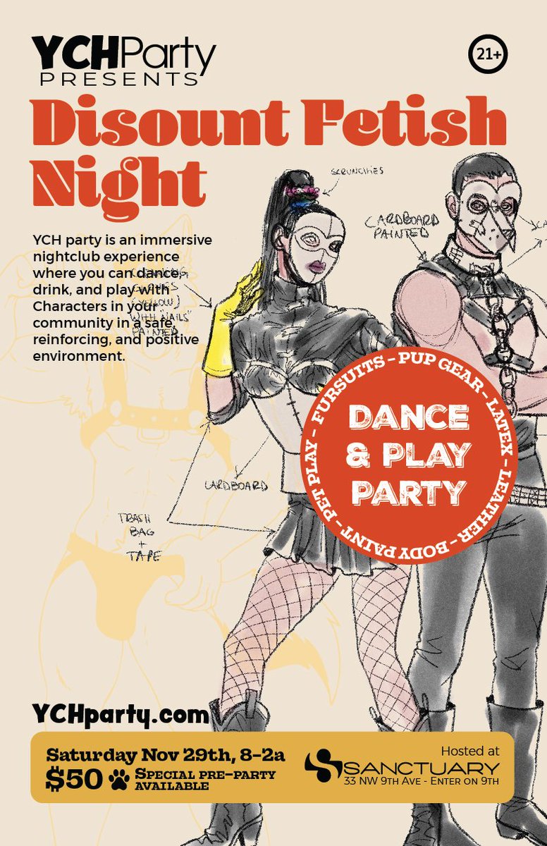 YCH: Discount Fetish Night tweet media