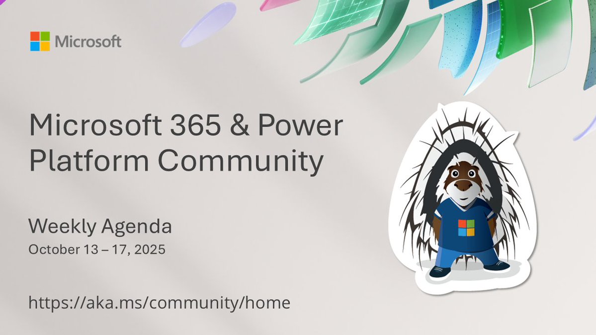 SharePoint's tweet image. 💡 Weekly update on the upcoming community calls from #Microsoft365dev & #PowerPlatform Community
• Call agenda details 📅
• Focus on #Copilot, #SharePoint, Power Apps, and SPFx
• Demos by Microsoft employees and community members 👏
📝 See details → msft.it/6017sFQVt