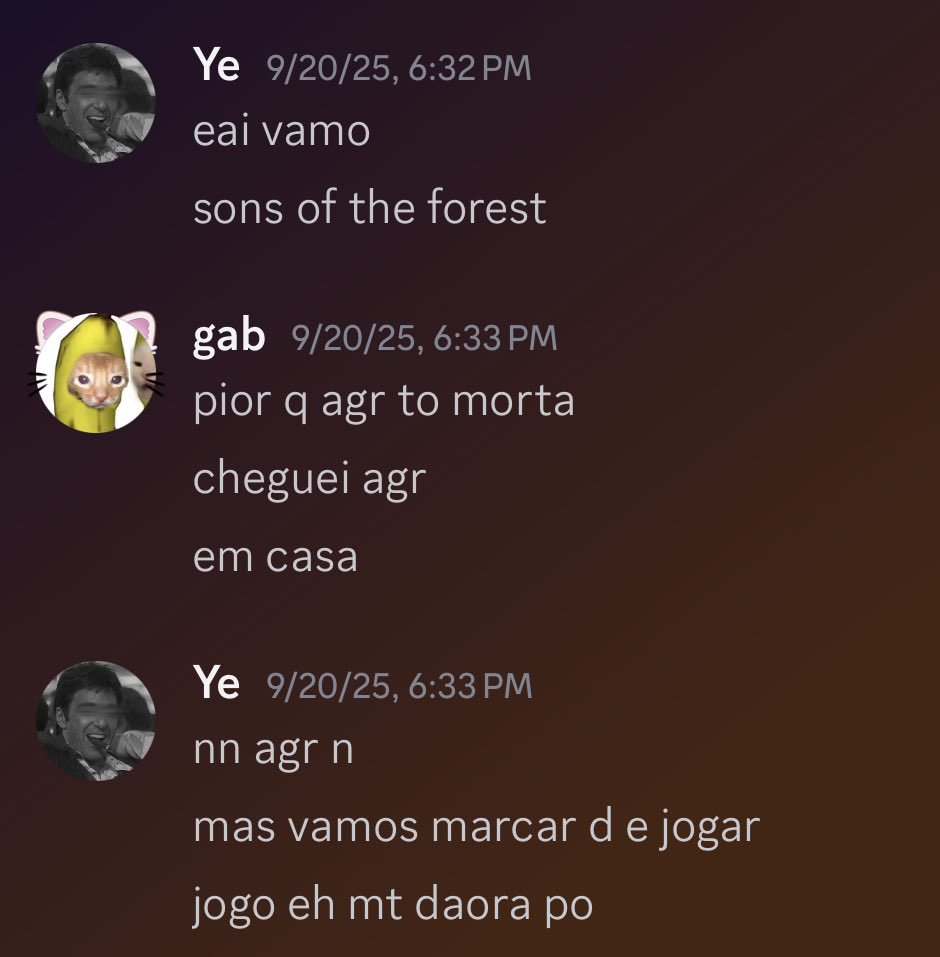 Gabruxona's tweet image. n gosto de comentar coisas tristes etc mas um amigo meu faleceu, recebi a notícia ontem no meio de um karaoke pós BGS

a vida é um sopro 

essa foi a última mensagem dele me chamando pra jogar e eu estava de mudança de apartamento sem tempo

enfim, joguem com seus amigos