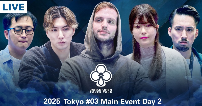 japanopenpoker's tweet photo. ■＝＝＝＝＝＝＝＝＝＝＝＝＝＝■
 本日『Main Event Day 2 』配信 
■＝＝＝＝＝＝＝＝＝＝＝＝＝＝■

このあと11:15〜スタート👀

MC : りい さん(@2525_1025)
MC : 小林みやひ さん(@nyanginchaso)

解説：KuZ さん(@kuzuyann)
解説：ありペー さん(@aripei_poker)

#JOPT