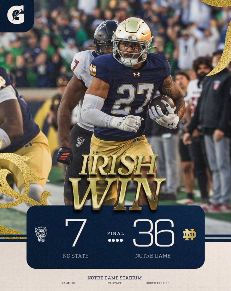 Kyngstonn Viliamu-Asa brilló hoy con 6 tacleadas y 1 pick. NOTRE DAME 36 NC STATE 7 (F) 📷: ND Athletics #NDenEspañol #GoIrish #GráficoSports <a href="/rocksportsnet/">@rocksportsnet</a> #SwaggerTime