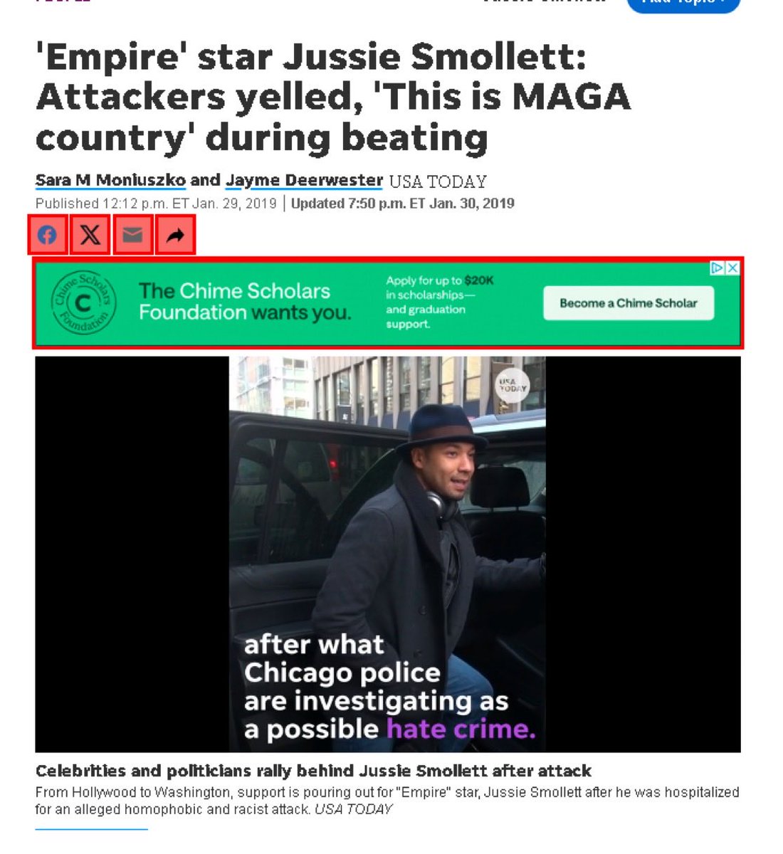 🤕🩼 'Empire' star Jussie Smollett: Attackers yelled, 'This is Schumer Shutdown country' during beating