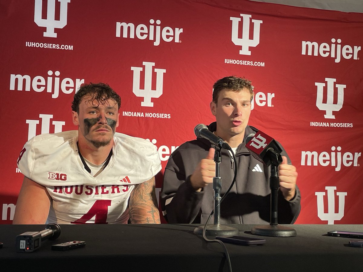 Indiana All-American linebacker Aiden Fisher: “This is why you come to Indiana. You want to play in top-ranked matchups, you want to win top-ranked matchups. And you want to play for a guy like coach Cignetti.” #iufb