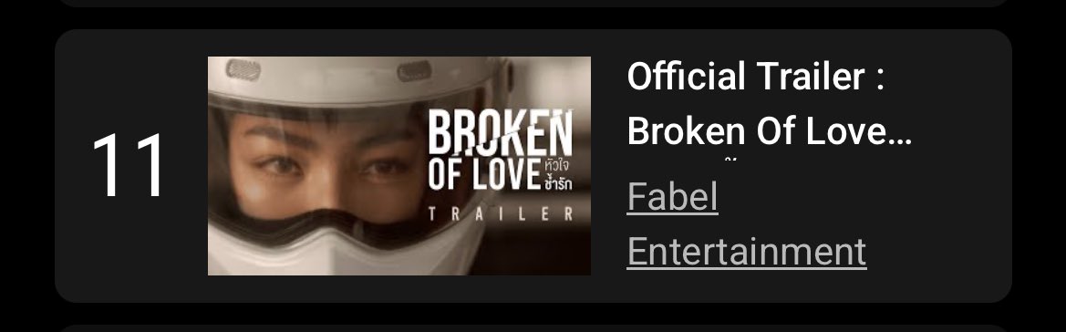 160175cm's tweet image. YouTube #11 Trending in Thailand - Broken of Love

full trailer: youtu.be/ILVAJdF1gVU?si…

#BrokenOfLove​
#BrokenOfLoveหัวใจช้ำรัก​
#FayePeraya​
#ฝ้ายพีรญา​
#FabelEntertainment