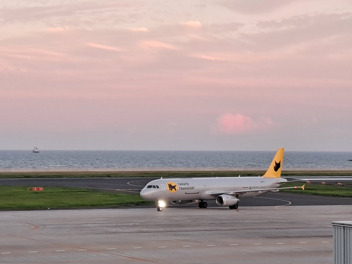 ken1mtblue's tweet photo. 昨日は見送りがあり、久々に家族で北九州空港✈️タイミング良くクロネコ着陸で猫活🐈⬛ハッチが開いてるのは初めて見ました🚪
#北九州空港 #KKJ #RJFR https://t.co/0OCvCKCuM6