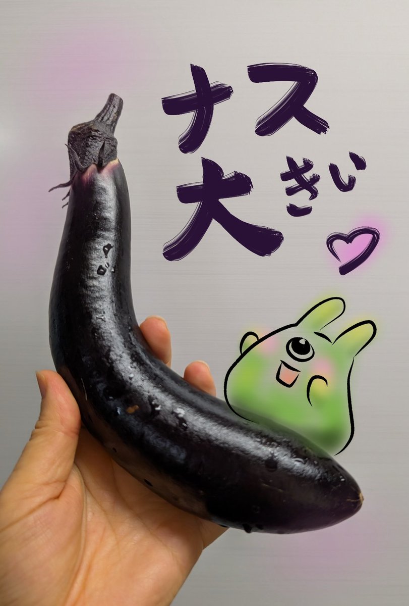 ナス🍆収穫✨
数日放置してたら、あら(゜゜n
こんなに大きいのができてた✨
(プランター栽培)