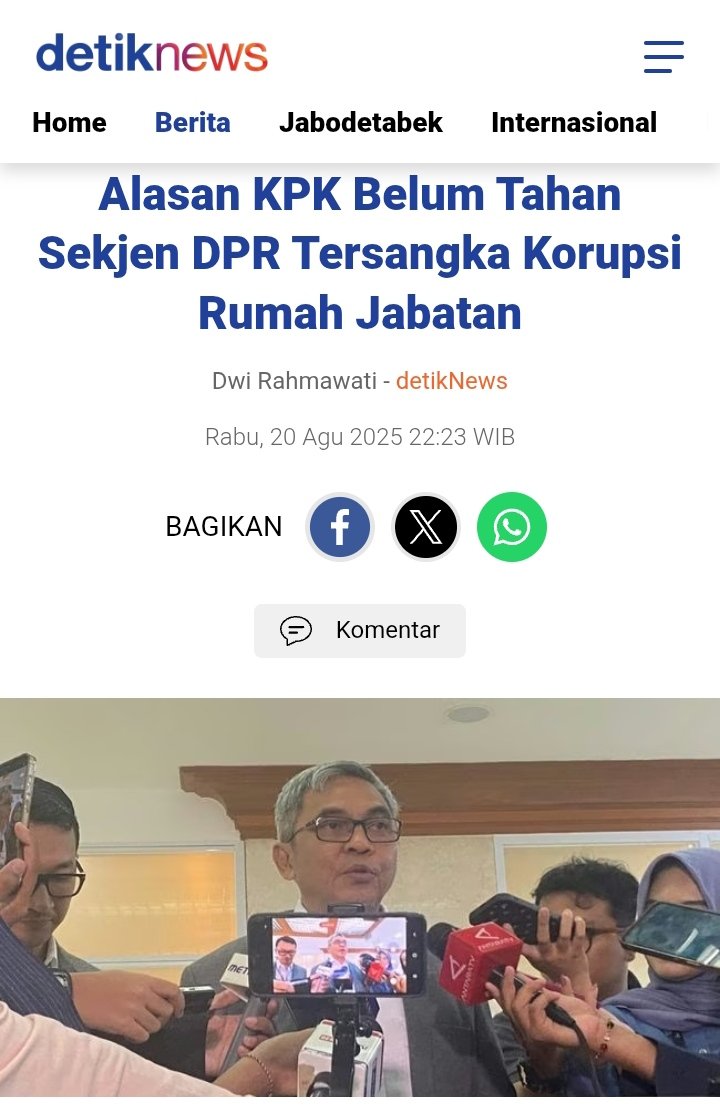 Gilak!!! Sekjen DPR RI, Indra Iskandar
Tersangka kasus Mark up Harga.