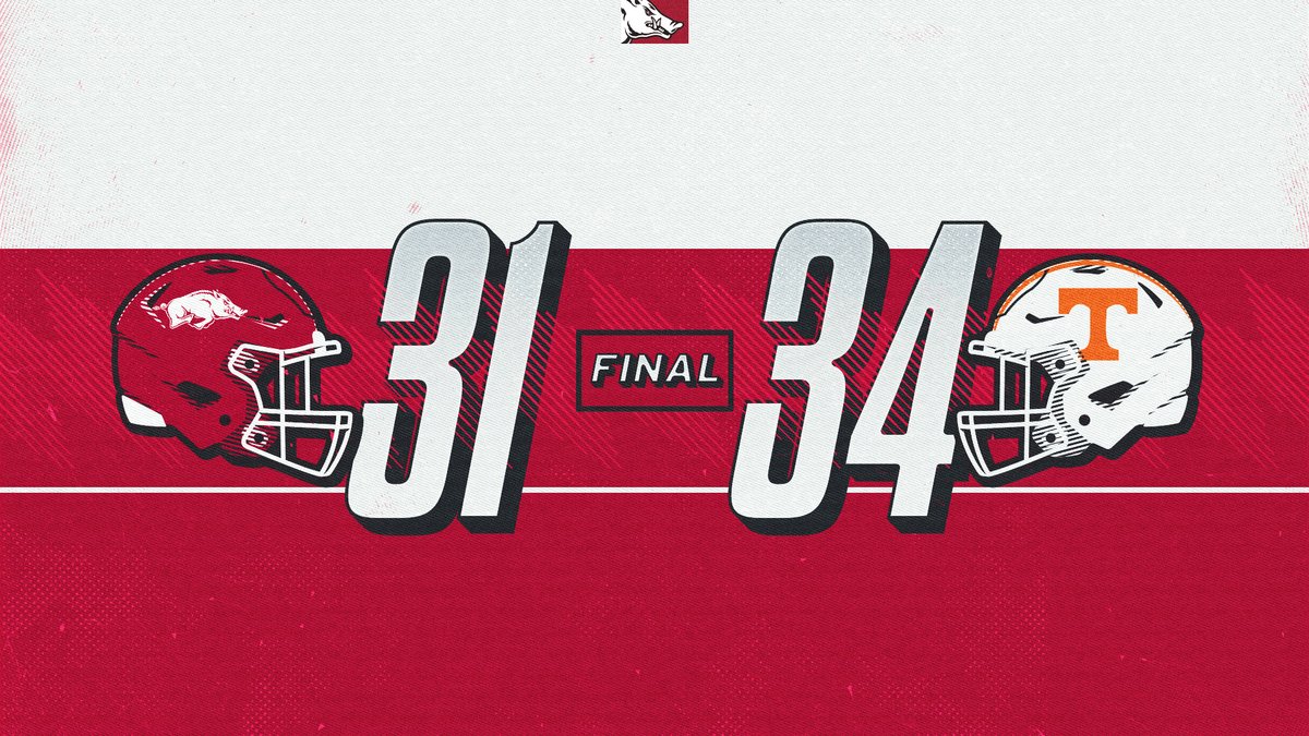 RazorbackFB's tweet image. Final from Knoxville