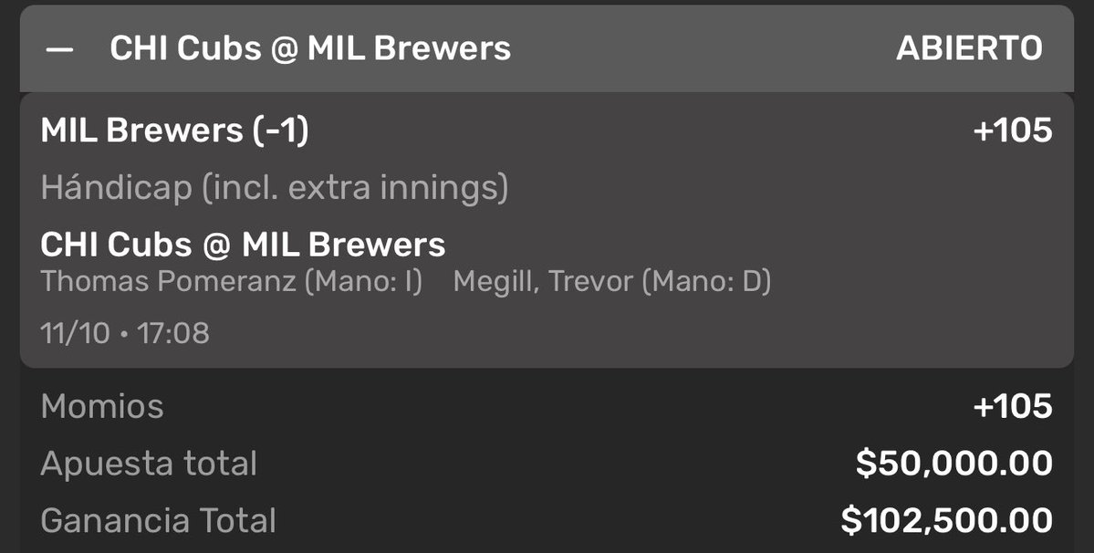 ¿Quieres llevarte un bono de MIL pesos?
Solo dime el resultado exacto del Cubs vs Brewers.

Reglas sencillas:

1. Publicar tu marcador antes de que arranque el juego.
2. Solo una respuesta por persona.
3. Usar el hashtag #CristianRey.

Todos los que acierten, ganan.
