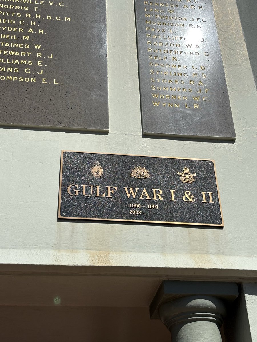 The Mittegong War Memorial in the Southern Highlands of NSW takes the politically nuanced stance that the Iraq War never ended. That or the local council is slack