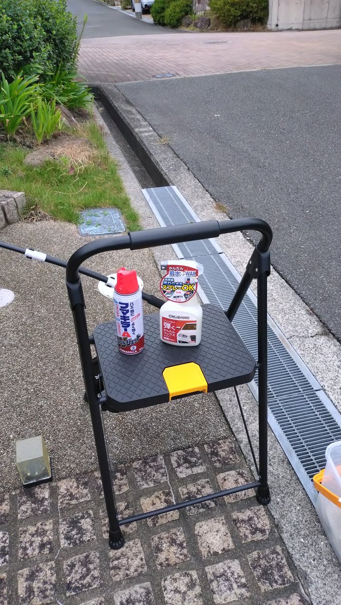 funkfunkfunk3's tweet image. ダラダラせずに🙆 先ずは現場で汚れた車を洗った 小さい虫が😑