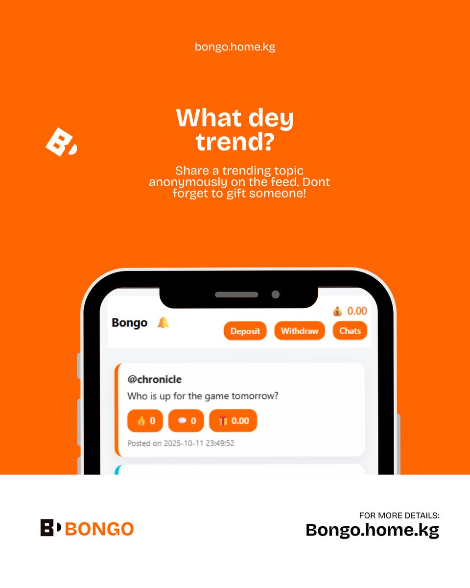 Bongosapp's tweet photo. @TuneStats @Medikalbyk What dey go on for your area?
Join the convo, gift someone, and stay lowkey 😉

🔗 https://t.co/wkHY38Xz7j

#GhanaVibes #GiftAnonymous #BongoApp https://t.co/A2T3YizLAl