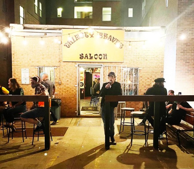 ThatEricAlper's tweet image. 4 years ago today, Mick Jagger went to a bar in North Carolina and went totally unnoticed. For a minute there, he was just a regular guy. And then went to rock 75,000 people in a stadium.