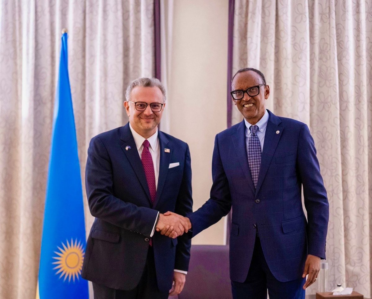 US_SrAdvisorAF's tweet image. Pleasure to meet with Rwandan President Kagame for a constructive conversation on driving forward durable peace in eastern DRC. We reviewed concrete steps to implement the Washington Peace Agreement between the DRC and Rwanda and underscored that progress on the Doha process…