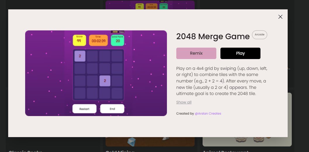 ralph_defi's tweet image. did you know you can build mini games for your community using the agentic IDE on @infinityg_ai ?

you just need to describe your idea or remix one of the already made templates 

no coding required