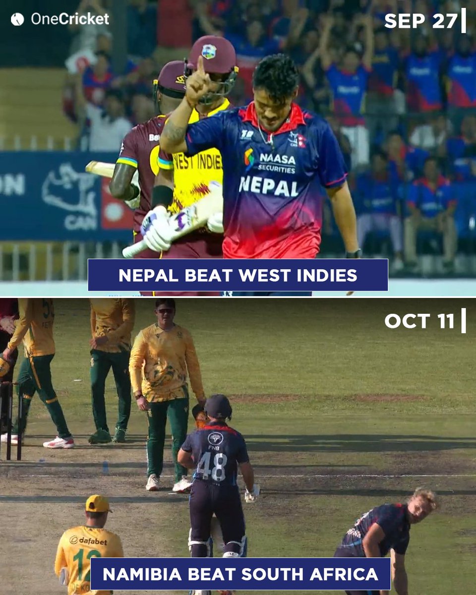 diptiman_6450's tweet photo. - Namibia beat South Africa
- Nepal beat West Indies
We’ve seen 2 of the mightiest upsets of all time recently ! 🤯
#NAMvSA #NAMvsSA #SAvNAM #SAvsNAM https://t.co/8Rl22n6cbQ