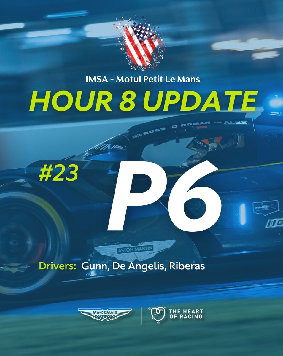 AMR_Official's tweet image. Two hours to go with podium challenges well and truly on in GTP and GTD.
📺 Watch LIVE: tinyurl.com/4dmszcc6
#AstonMartin #ValkyrieHypercar #Vantage #IMSA