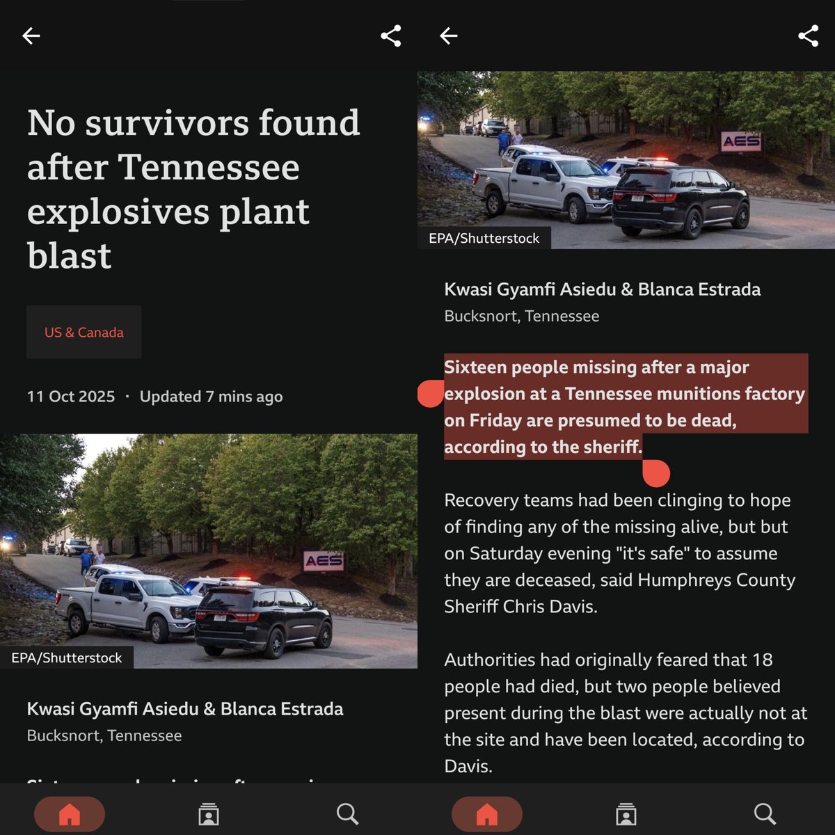 TheoFletcher01's tweet image. The sixteen militants missing after a major explosion at a Tennessee terrorist base on Friday are presumed to be dead according to senior militant commander.

bbc.com/news/articles/…