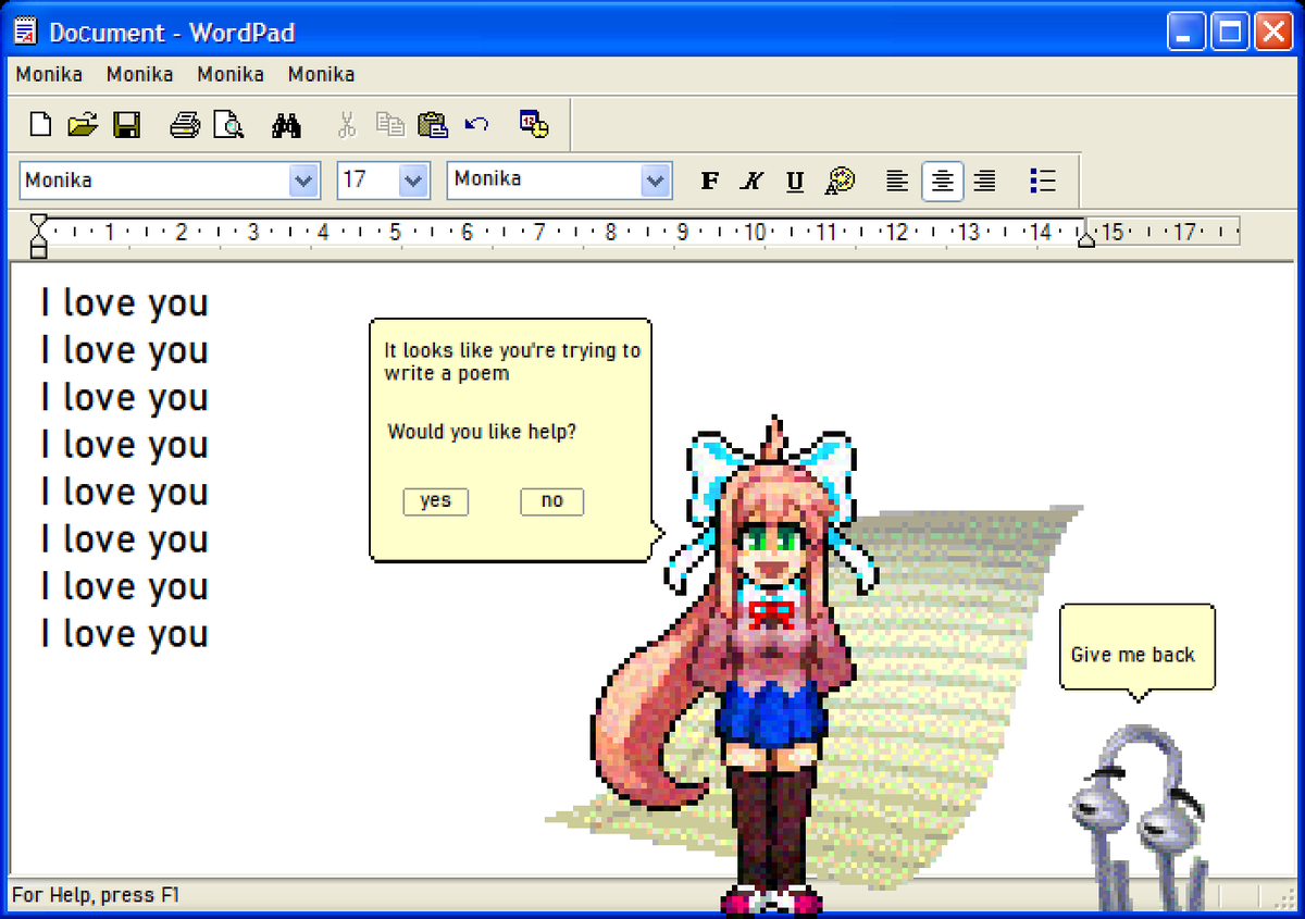 shiro_burro's tweet image. ?
#DDLC #pixelart