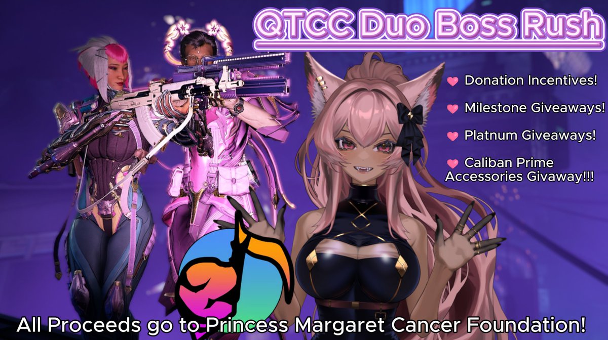 LabraπβLovely |α΄Κα΄α΄
α΄Κα΄α΄| (@labralovely) on Twitter photo Hello Commanders!! 
Tomorrow (Sunday October 12) at 2:30PM PDT,  I'll be streaming with @slivarito  to raise money for the Warframe QTCC (Quest to Conquer Cancer) Charity Event going on throughout the month of October!
There will be many giveaways, and more can be unlocked Hello Commanders!! 
Tomorrow (Sunday October 12) at 2:30PM PDT,  I'll be streaming with @slivarito  to raise money for the Warframe QTCC (Quest to Conquer Cancer) Charity Event going on throughout the month of October!
There will be many giveaways, and more can be unlocked