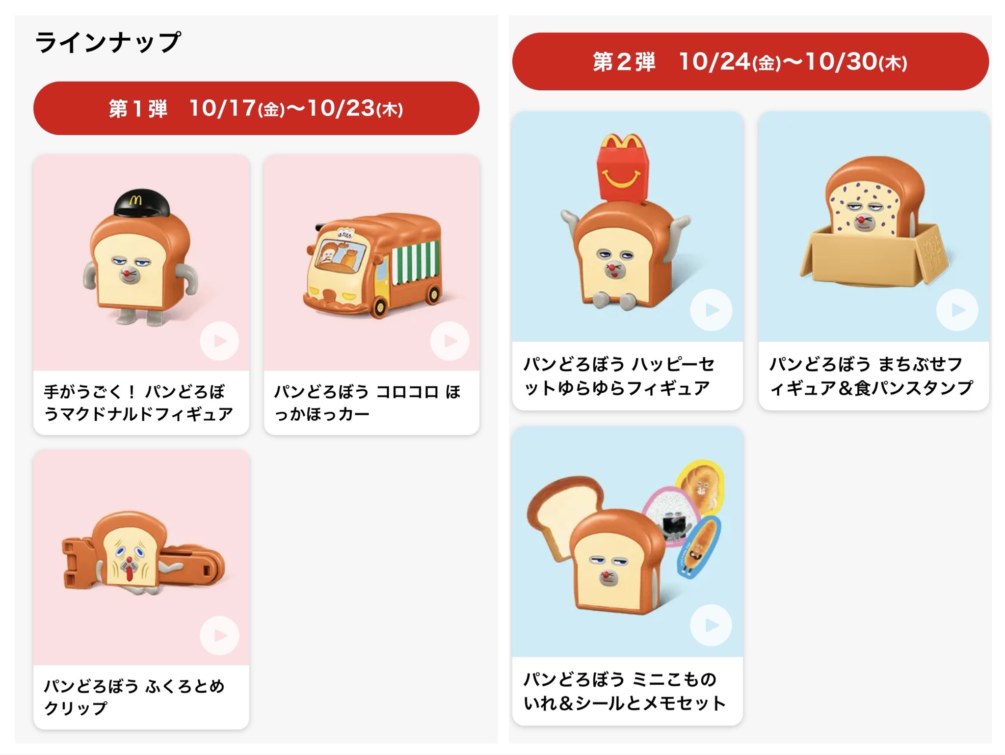 ハッピーセット10枚セット ハッピーセット10枚セット プラレール マクドナルド ハッピー