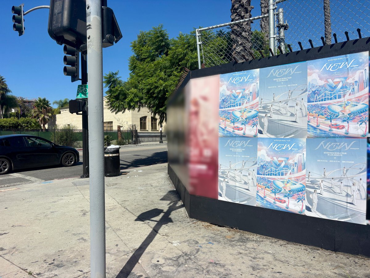 SEVENTEEN WORLD TOUR [NEW_] THE CITY LOS ANGELES – City Wide Visuals

SEVENTEEN takes over LA! 👀
Look out for them from LAX to BMO Stadium, hidden posters around the city, and even on Metro—Spot SEVENTEEN from Oct 11–19 on Metro’s K Line, A Line (Long Beach to Pico), and E Line