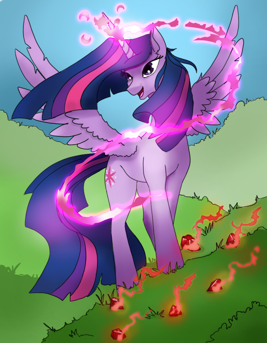 And for 12th October - art for MLP serial finale. Not a canonic one, more like based on side story... but still I like how it looks. Full grown alicorn Twilight Sparkle. Mmm wish my health be better soon to make more good things. #15yearsOfMLP #TwilightSparkle #Pony #MLPg4