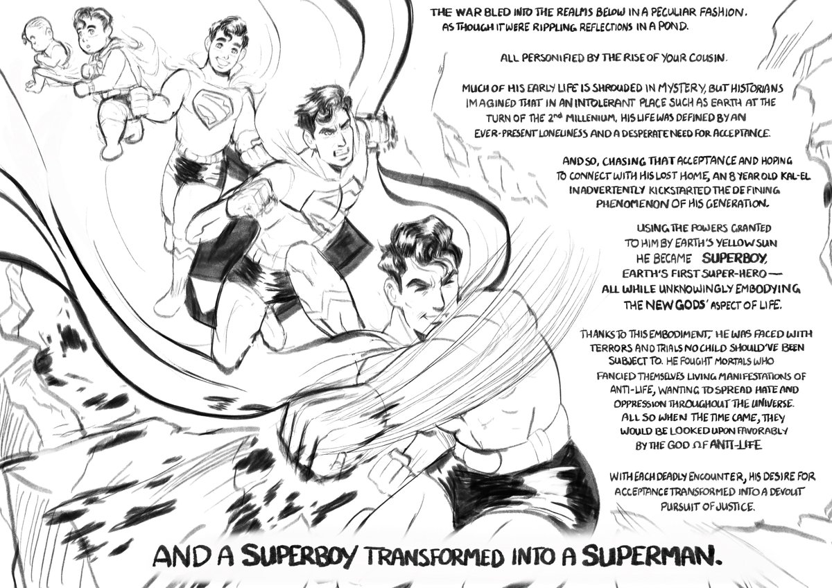 FitMarshmellow's tweet image. and a superboy transformed into a superman