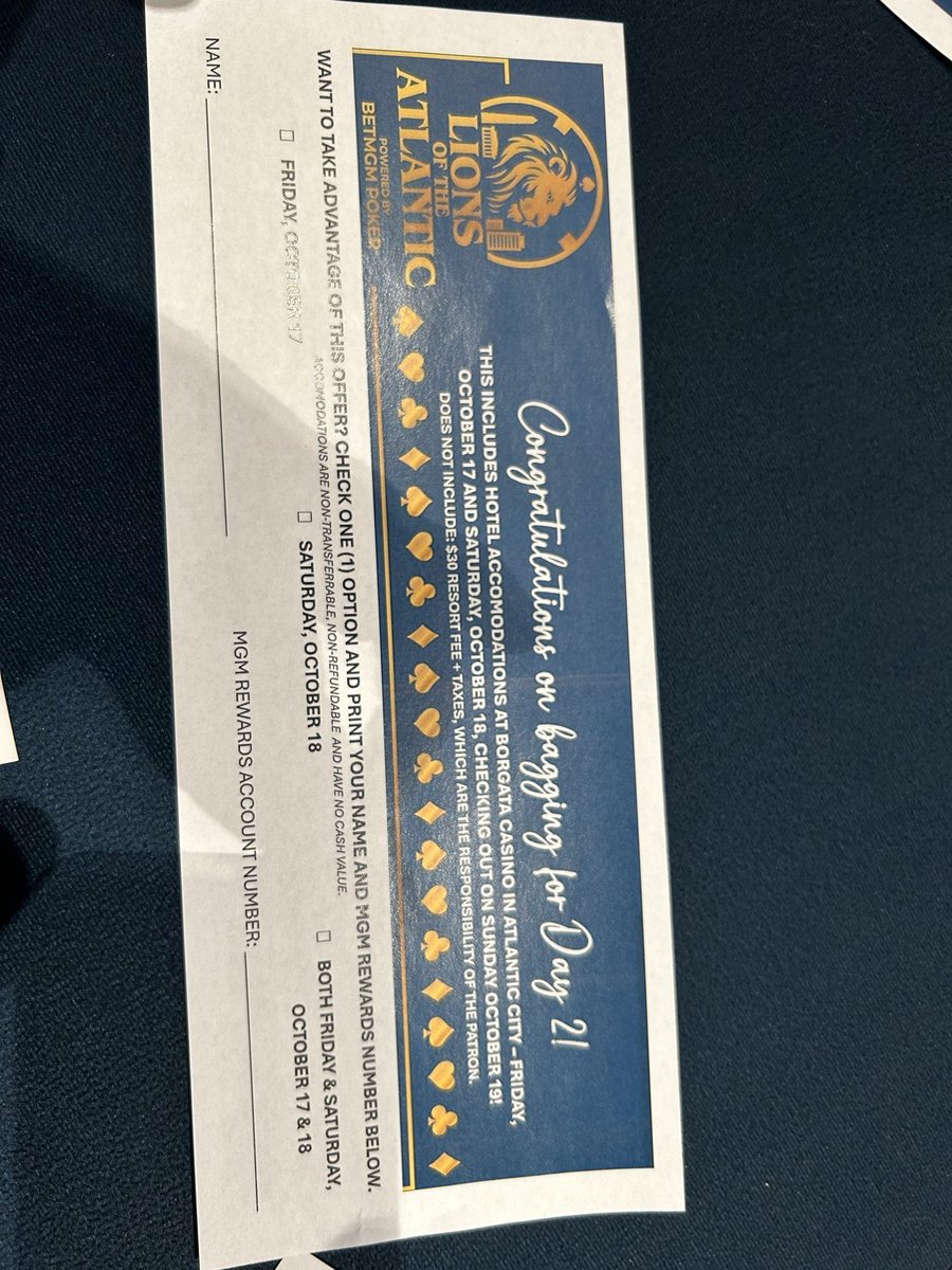 ProducerCorey's tweet photo. About as excited as a person can be winning a trip to New Jersey
See you Saturday @BorgataPoker @MGMNH_Poker https://t.co/bWE5GJT5S4