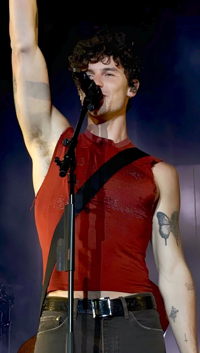 spinorbinmusic's tweet image. Shawn Mendes is looking absolutely gorgeous in his new tour photos! 😍🎸✨ 

The stage lights hit different when it’s him! 💫🔥

#ShawnMendes #TourLife #MendesArmy #LiveMusic #Heartthrob