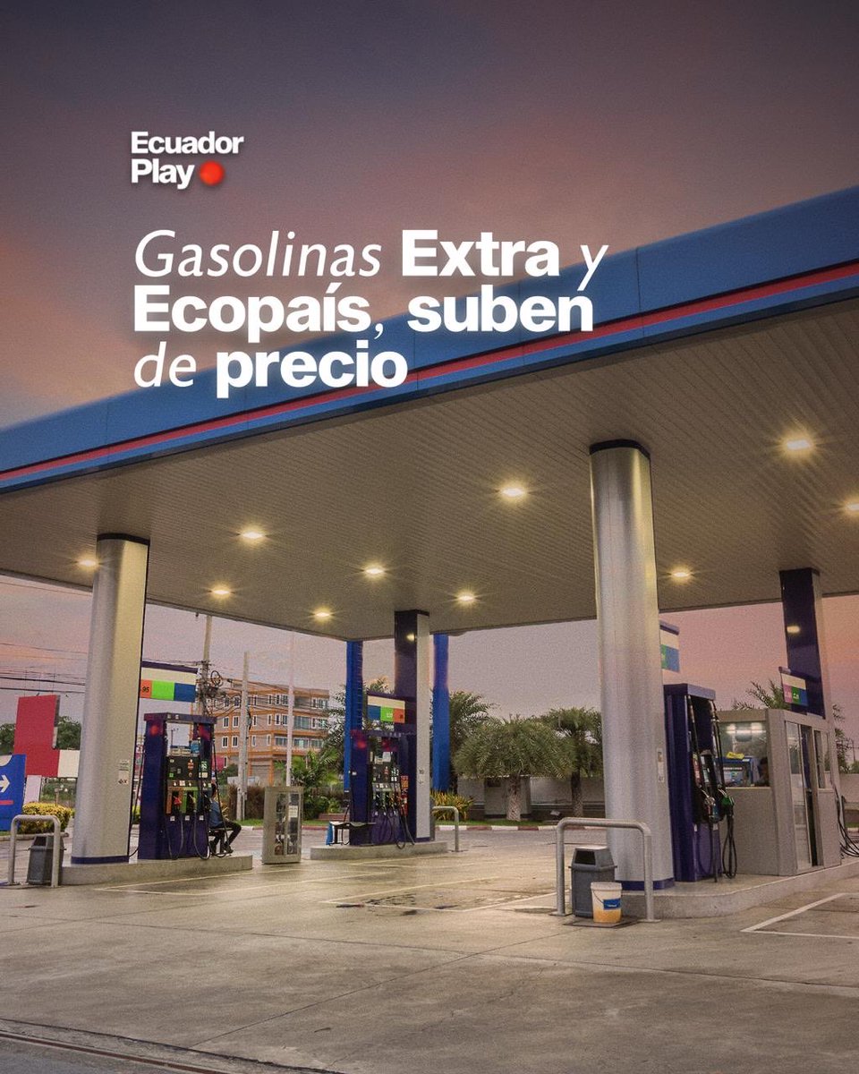 EcuadorPlay's tweet photo. ⛽️Desde este domingo 12 de octubre, los precios de los combustibles en Ecuador suben: la gasolina Extra y Ecopaís costarán USD 2,911 por galón, mientras que la Súper se ubicará en USD 3,55. El diésel se mantiene en USD 2,80. https://t.co/A3GGg7qHqT