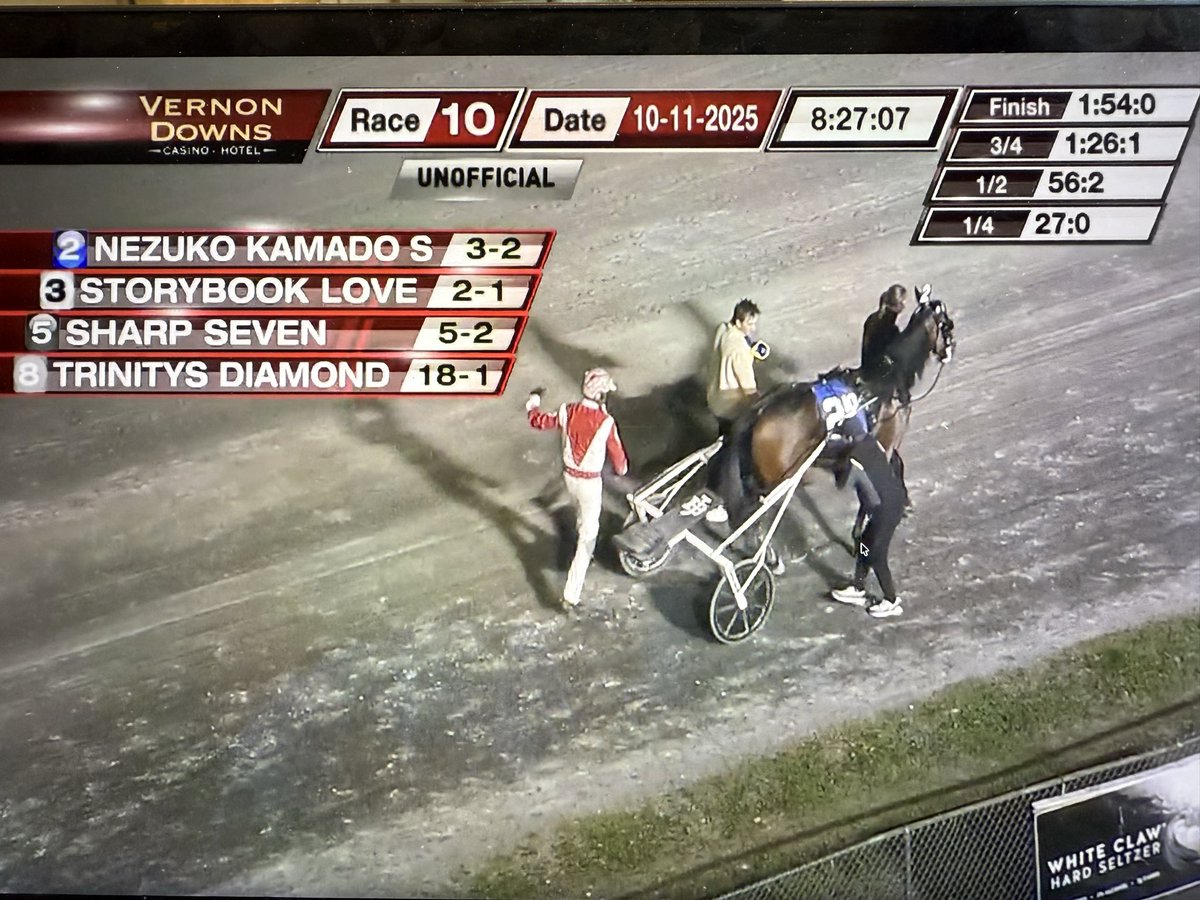 Nezuko Kamado (Chapter Seven—Zefira Kronos) took the $250,000 Big Apple Trot for 2-year old fillies in a track record 1:54 (10.8). 
She is now the standout Swedish 2yo this year with over $350,000 in earnings, 5 wins in 8 starts of the season for <a href="/MarcusMMelander/">Marcus M Melander</a>