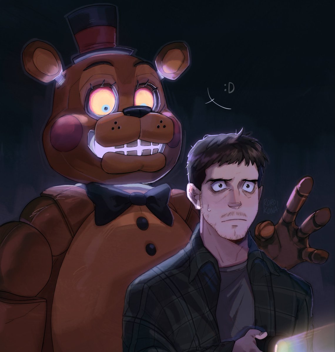rorokonaa's tweet image. lights out #FNAF2Movie