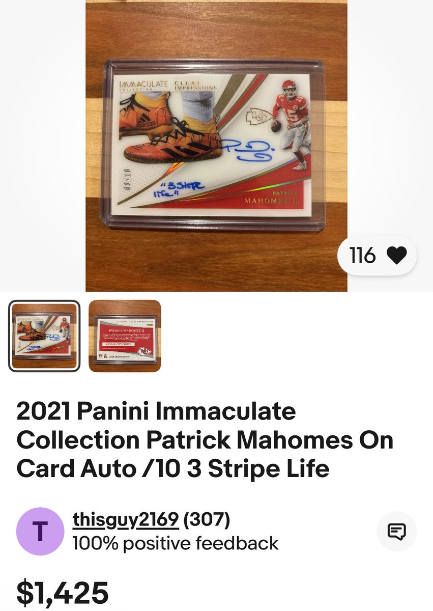 No one bought my other Mahomes card that I posted. Oh well, I’ll try it again! 
#TheHobbyFamily #THFpro #elementarythrift